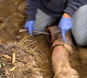 Professional plumber performing a pipe repair in San Antonio