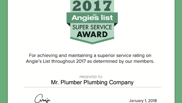 Angies's List superior service award