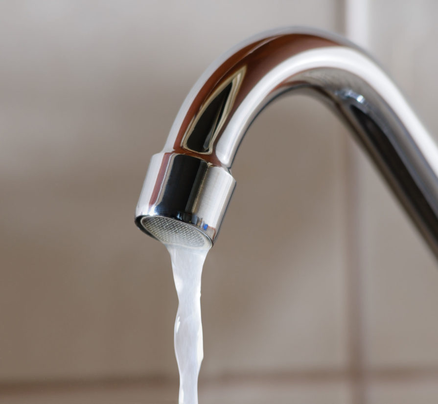 low water pressure coming from the faucet of a sink