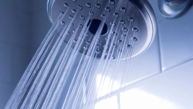 shower head with strong water pressure in a San Antonio bathroom